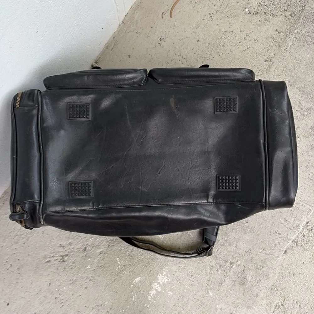 Vintage Lamborghini leather travel bag